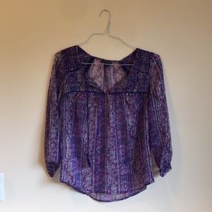 American Eagle Boho Blouse Size S